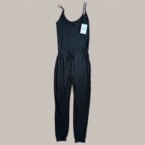 LNA Sleek Black Jumpsuit - Picture 1 of 7